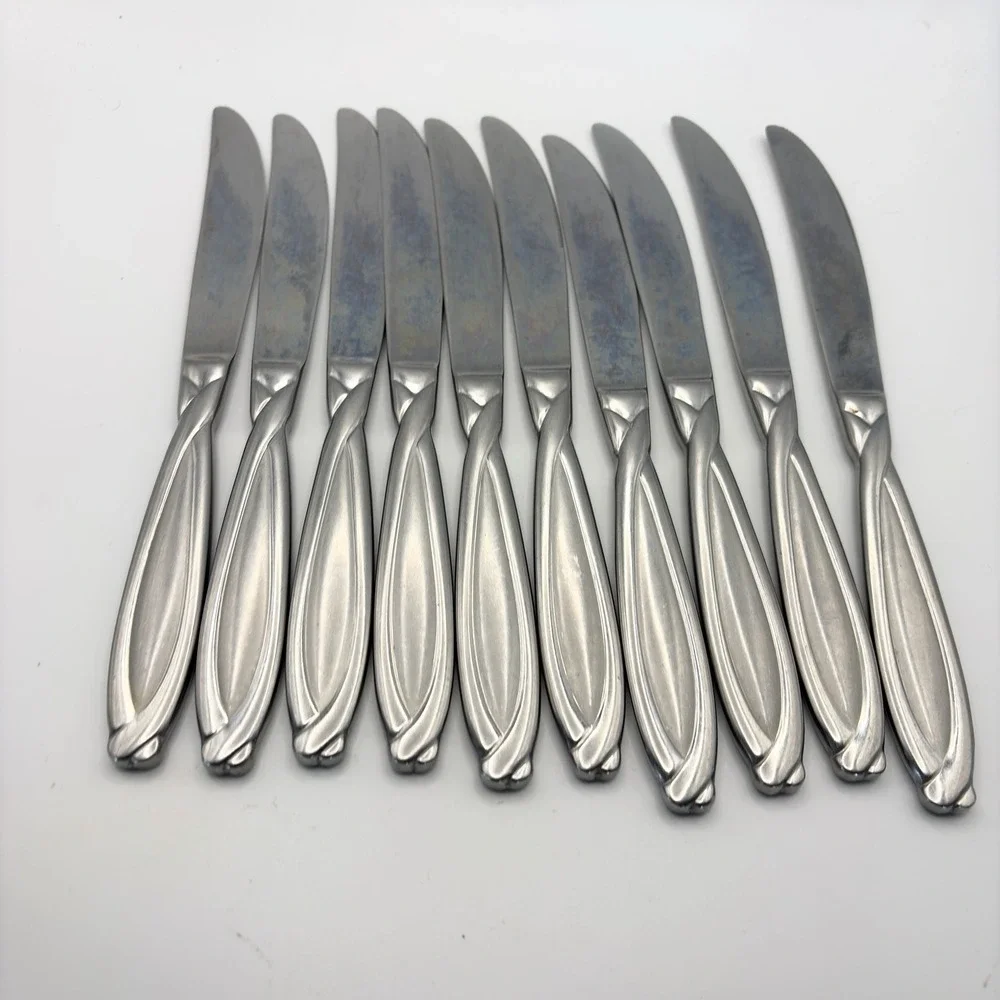 10 Hampton‎ Silversmiths CONCORDE Dinner Knife's Stainless Steel Flatware 18/8